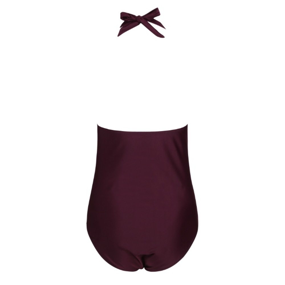 NWT Maternity Maroon wine one piece swim suit! - Picture 4 of 6